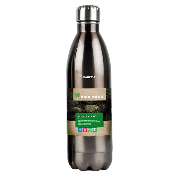 Kaufmann Bottle Flask Bottle 1L Grey Camp And Climb Outdoor